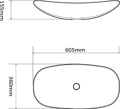 SantiLine Раковина накладная 60.5 SL-1025MB черная матовая – фотография-3